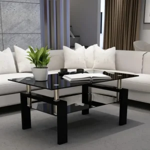 Glass& Metal Coffee Table