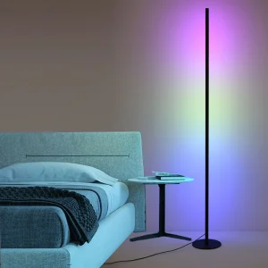 1.2M Modern LED Corner Colorful RGB  Remote Floor Lamp