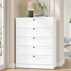 5-Drawer Metal Chest of Drawers